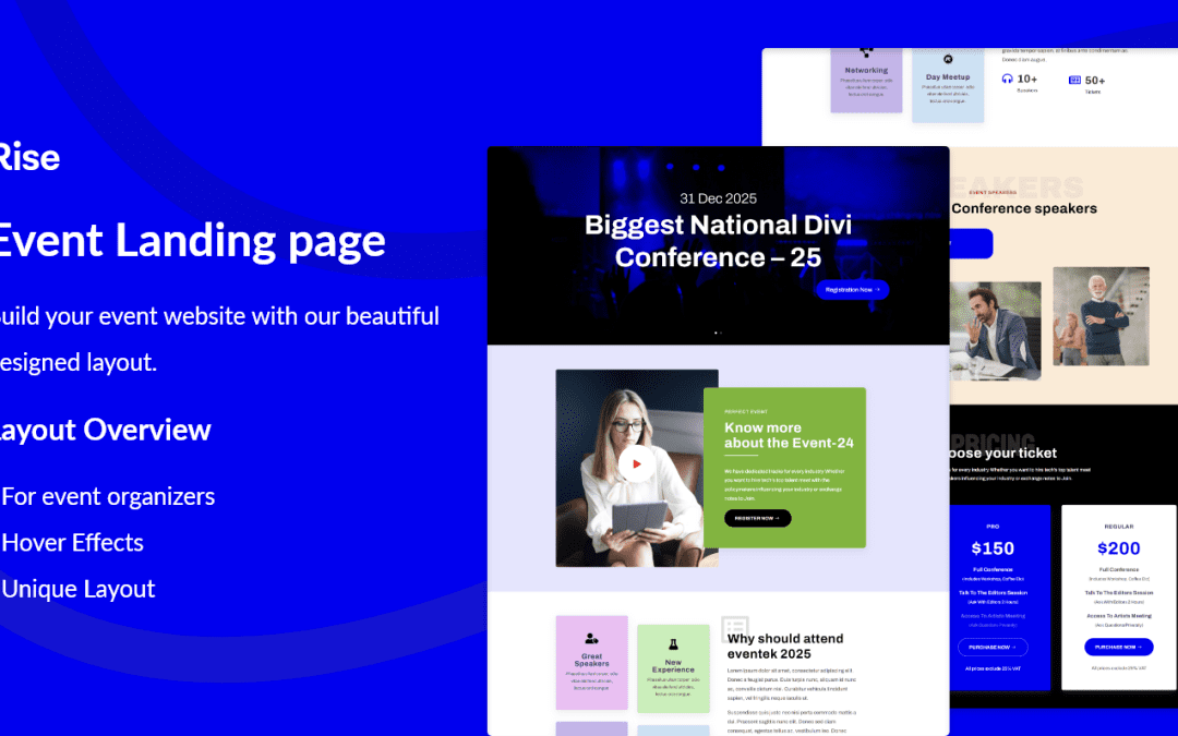 Goevent Divi Layout