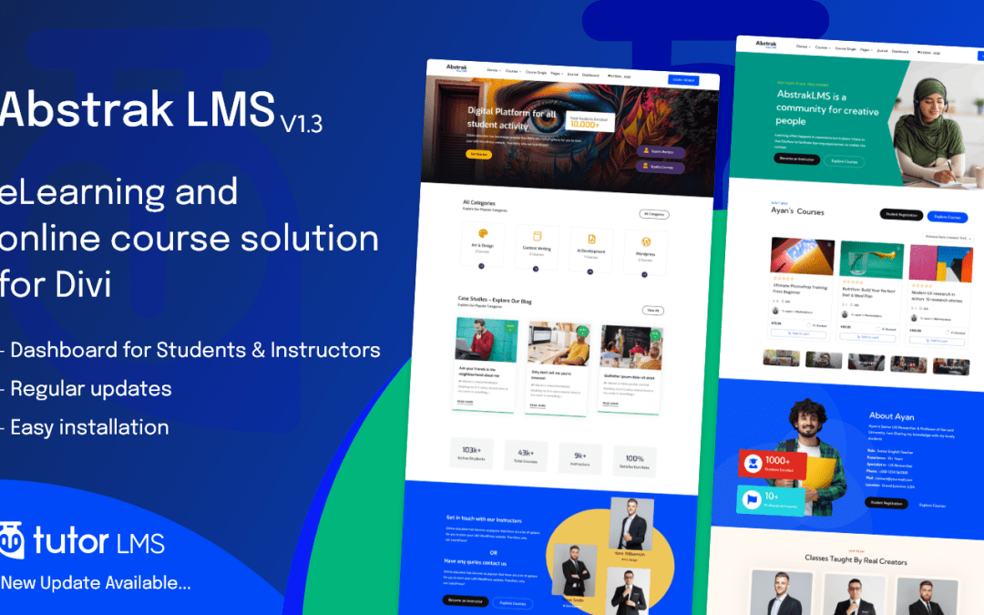 Abstrak LMS – WordPress eLearning Theme for Tutor LMS & Divi Page Builder