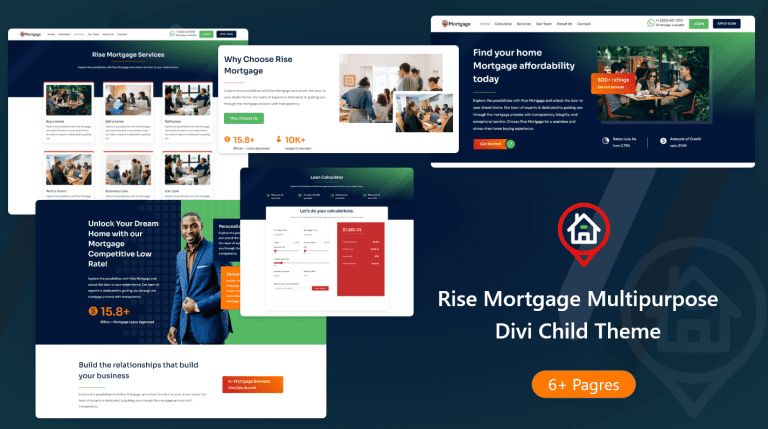 Rise Mortgage - Multipurpose Divi Child Theme